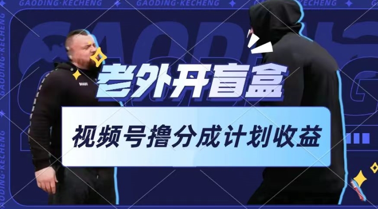 老外开盲盒视频，撸视频号分成计划收益，每天只需一小时，新手小白轻松上手【揭秘】-网赚项目众筹网