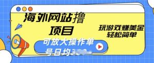 海外网站撸金项目,玩游戏赚美金,轻松简单可放大操作,单号每天均一两张【揭秘】-网赚项目众筹网