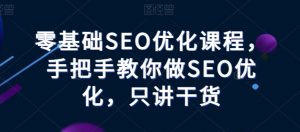 零基础SEO优化课程,手把手教你做SEO优化,只讲干货-网赚项目众筹网