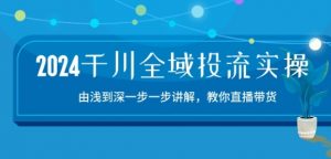 2024千川全域投流精品实操：由谈到深一步一步讲解，教你直播带货-15节-网赚项目众筹网