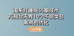 淘系打爆班55期技术:万相台无界10个不同类目案例的优化(10节)-网赚项目众筹网