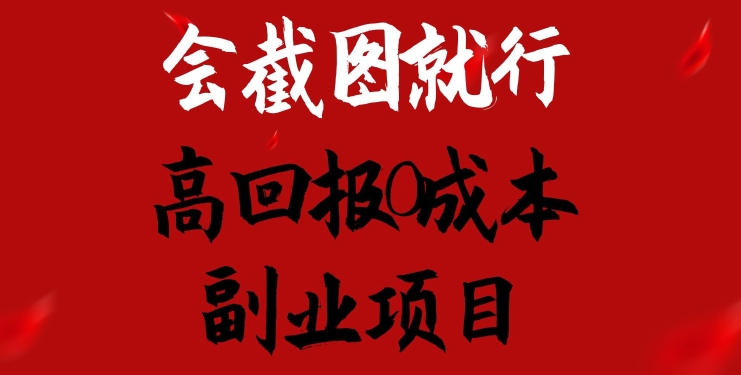 会截图就行，高回报0成本副业项目，卖离婚模板一天1.5k+【揭秘】-网赚项目众筹网