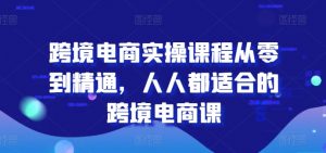 跨境电商实操课程从零到精通,人人都适合的跨境电商课-网赚项目众筹网