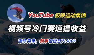 视频号冷门赛道撸收益,YouTube搬运极限运动集锦,暴力起号,操作简单流量高,轻松日入5张【揭秘】-网赚项目众筹网