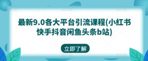 最新9.0各大平台引流课程(小红书快手抖音闲鱼头条b站)-网赚项目众筹网