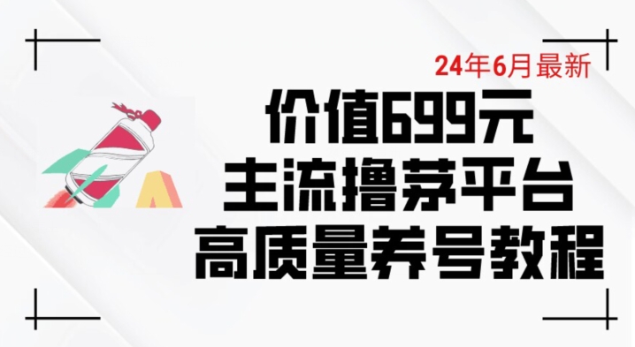 6月最新价值699的主流撸茅台平台精品养号下车攻略【揭秘】-网赚项目众筹网