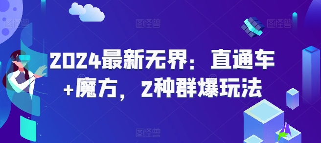 2024最新无界：直通车+魔方，2种群爆玩法-网赚项目众筹网
