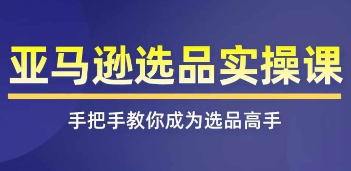 亚马逊选品实操课程，快速掌握亚马逊选品的技巧，覆盖亚马逊选品所有渠道-网赚项目众筹网