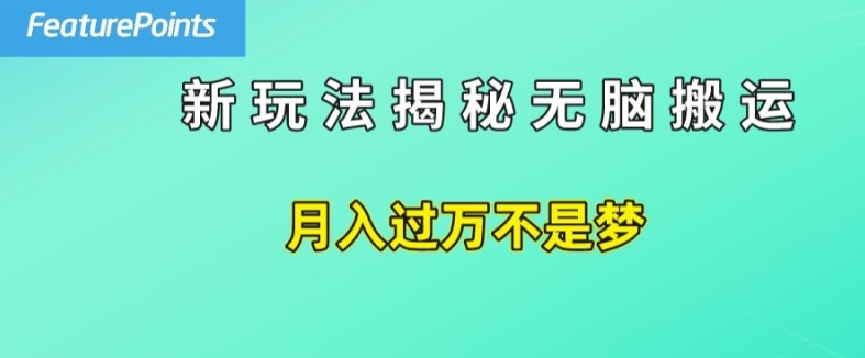简单操作，每天50美元收入，搬运就是赚钱的秘诀【揭秘】-网赚项目众筹网