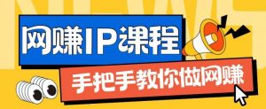 ip合伙人打造1.0，从0到1教你做网创，实现月入过万【揭秘】-网赚项目众筹网