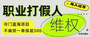 职业打假人电商维权揭秘,一单保底500,全新冷门暴利项目【仅揭秘】-网赚项目众筹网