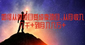 如何从做项目变成卖项目，从月收入几千到月入几万【揭秘】-网赚项目众筹网
