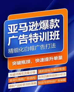 亚马逊爆款广告特训班，快速掌握亚马逊关键词库搭建方法，有效优化广告数据并提升旺季销量-网赚项目众筹网