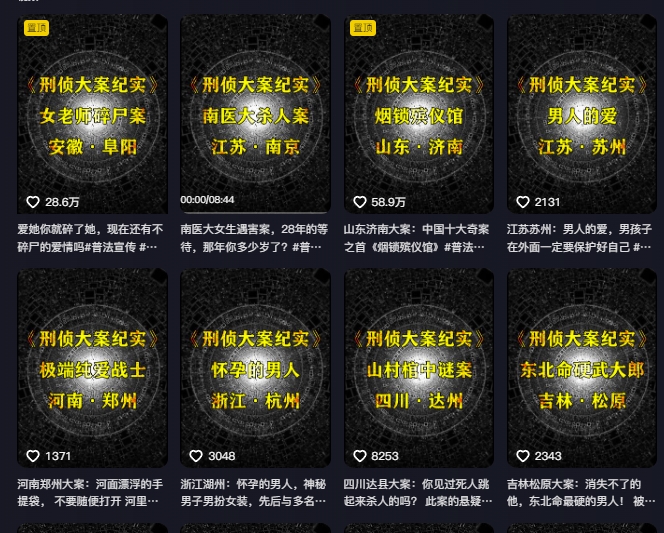 大案纪实解说课，2024年最新抖音大案教学教程-网赚项目众筹网