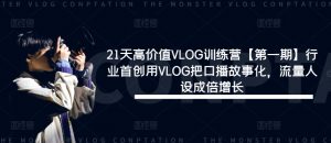 21天高价值VLOG训练营【第一期】行业首创用VLOG把口播故事化,流量人设成倍增长-网赚项目众筹网