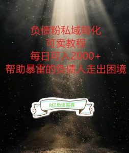 负债粉掘金计划,帮助负债者解决问题,债务规划,债务重组,最好的变现方式【揭秘】-网赚项目众筹网