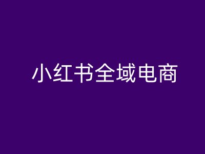 小红书全域电商，小红书电商教程-网赚项目众筹网