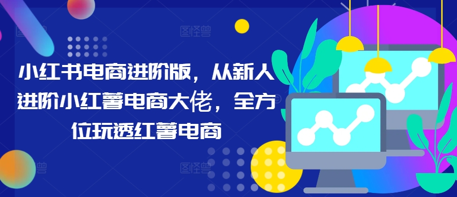 小红书电商进阶版，从新人进阶小红薯电商大佬，全方位玩透红薯电商-网赚项目众筹网