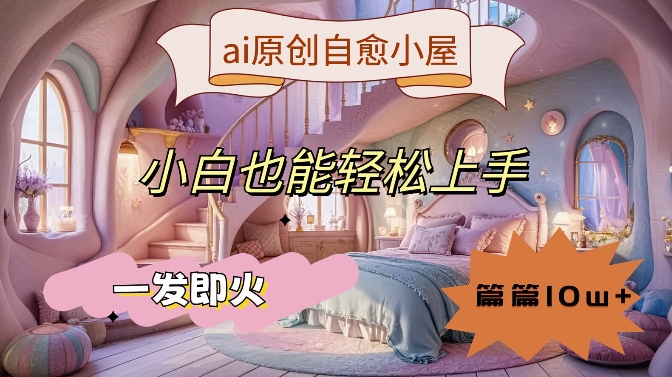 ai原创治愈小屋，小白也能轻松上手，一发即火，篇篇10w+【揭秘】-网赚项目众筹网