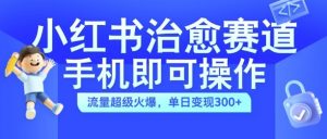 小红书治愈视频赛道,手机即可操作,流量超级火爆,单日变现300+【揭秘】-网赚项目众筹网