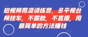 短视频剪混训练营,多平视台频挂车,不露脸,不直播,用最简单的方法赚钱-网赚项目众筹网