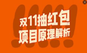 双11抽红包视频裂变项目【完整制作攻略】_长期的暴利打法-网赚项目众筹网