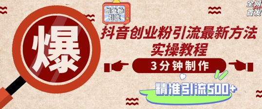 轻松制作创业类视频，一天被动加精准创业粉500+【揭秘】-网赚项目众筹网