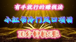 每天 10 分钟,小红书冷门风口项目开启,有手就行的搬运赚钱法,小白日入500 +【揭秘】-网赚项目众筹网