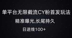 单平台无限截流创业粉首发玩法,精准曝光,长尾持久,日引流100+【揭秘】-网赚项目众筹网