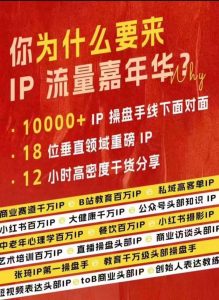 群响IP流量嘉年华,现场视频+IP江湖2024典藏版PPT-网赚项目众筹网