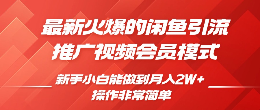闲鱼引流推广影视会员，0成本就可以操作，新手小白月入过W+【揭秘】-网赚项目众筹网
