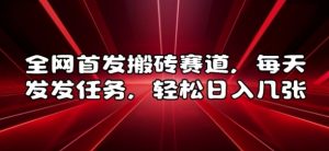 全网首发搬砖赛道,每天发发任务,轻松日入几张【揭秘】-网赚项目众筹网