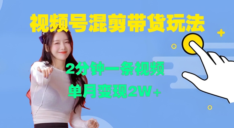 视频号混剪玩法，2分钟一条视频，单月变现2W+【揭秘】-网赚项目众筹网