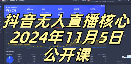 抖音无人直播核心公开课，咸鱼翻身小白可做带有睡后收入月入过万太简单【揭秘】-网赚项目众筹网