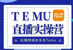 Temu直播实战营，玩赚跨境拼多多Temu，国内电商卷就出海赚美金-网赚项目众筹网