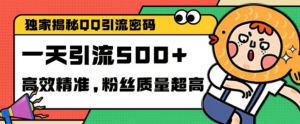 独家解密QQ里的引流密码,高效精准,实测单日加100+创业粉【揭秘】-网赚项目众筹网