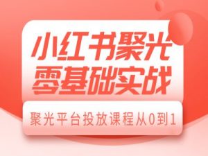 小红书聚光零基础实战，聚光平台投放课程从0到1-网赚项目众筹网