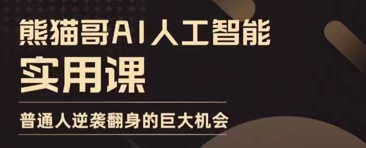 AI人工智能实用课，实在实用实战，普通人逆袭翻身的巨大机会-网赚项目众筹网