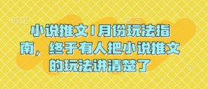 小说推文1月份玩法指南,终于有人把小说推文的玩法讲清楚了!-网赚项目众筹网