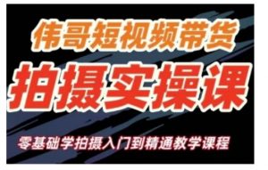 短视频带货拍摄实操课,零基础学拍摄入门到精通教学-网赚项目众筹网