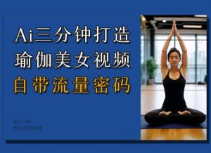 Ai3分钟打造瑜伽美女视频,自带流量密码-网赚项目众筹网