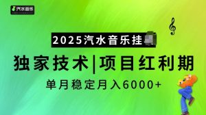 2025汽水音乐挂JI项目,独家最新技术,项目红利期稳定月入6000+-网赚项目众筹网