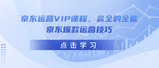 京东运营VIP课程，最全的全能京东爆款运营技巧-网赚项目众筹网