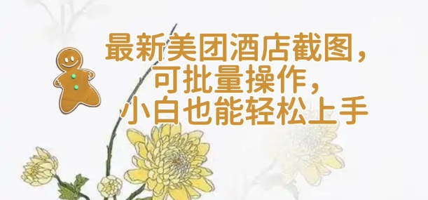【轻云】最新美团酒店截图，可批量操作，小白也能轻松上手-网赚项目众筹网