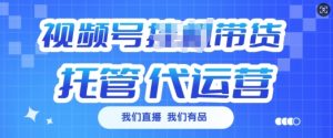视频号挂J直播带货托管代运营,每个月多挣3k【揭秘】-网赚项目众筹网