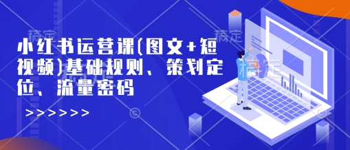 小红书运营课(图文+短视频)基础规则、策划定位、流量密码-网赚项目众筹网