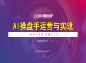 AI操盘手运营实战课程,布局短祝频,流量不会停-网赚项目众筹网