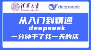 清华大学讲DeepSeek最全教程,从入门到精通,deepseek一分钟干了我一天的活-网赚项目众筹网