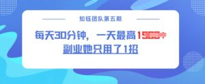 副业她只用了1招,每天30分钟,无脑二创,一天最高1.5k-网赚项目众筹网