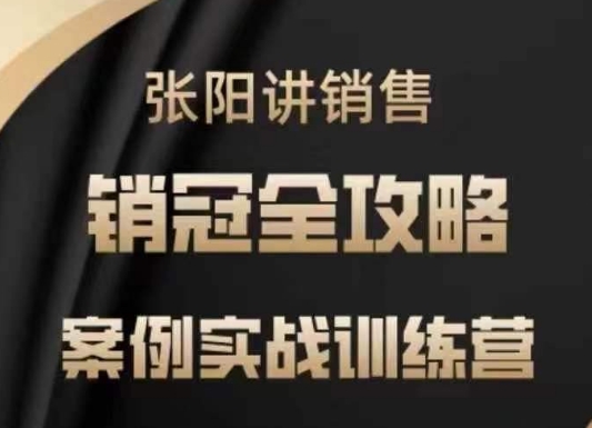 张阳讲销售实战训练营，​案例实战训练，销冠全攻略-网赚项目众筹网